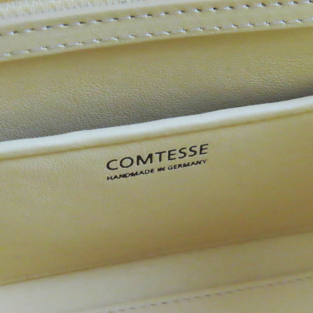 COMTESSE Handbag 7599 Part: Leather, Main: Horsehair yellow Women Used Authentic