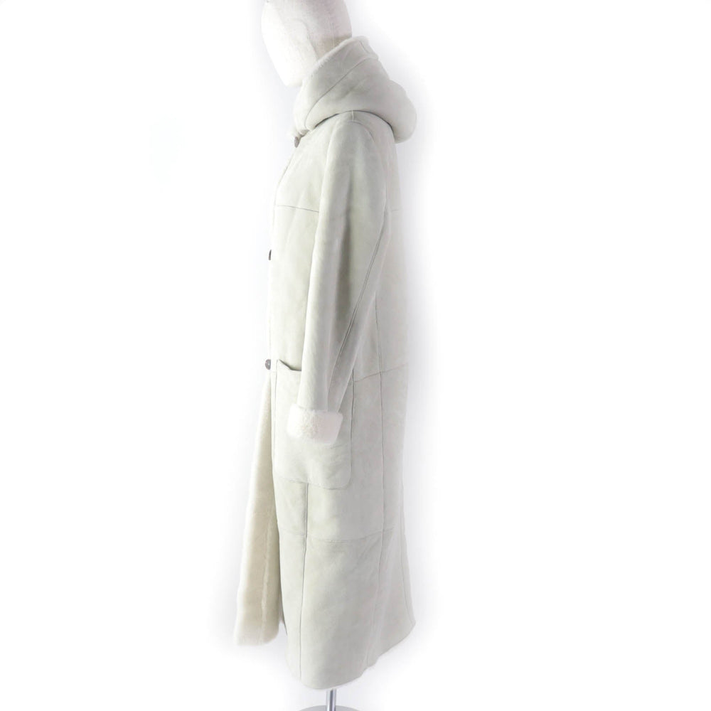 MAX MARA Mouton coat Main: Mouton Light gray Women 42 Used Authentic