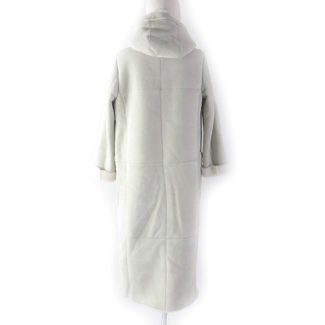 MAX MARA Mouton coat Main: Mouton Light gray Women 42 Used Authentic