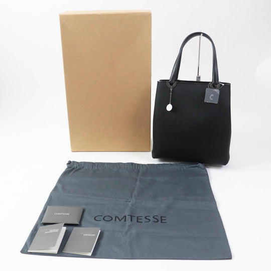 COMTESSE Handbag 7627 Part: Leather, Main: Horsehair black Women Used Authentic