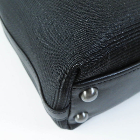 COMTESSE Handbag 7627 Part: Leather, Main: Horsehair black Women Used Authentic