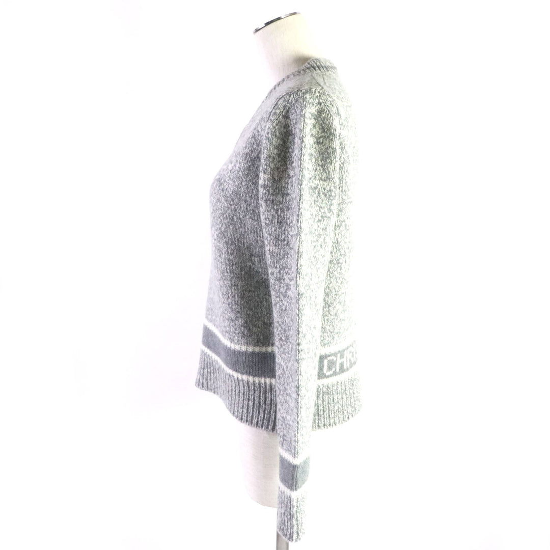 Christian Dior knit 054S01AM303 Outer material: 70% wool, Outer material: 30% cashmere gray Women 38 Used Authentic