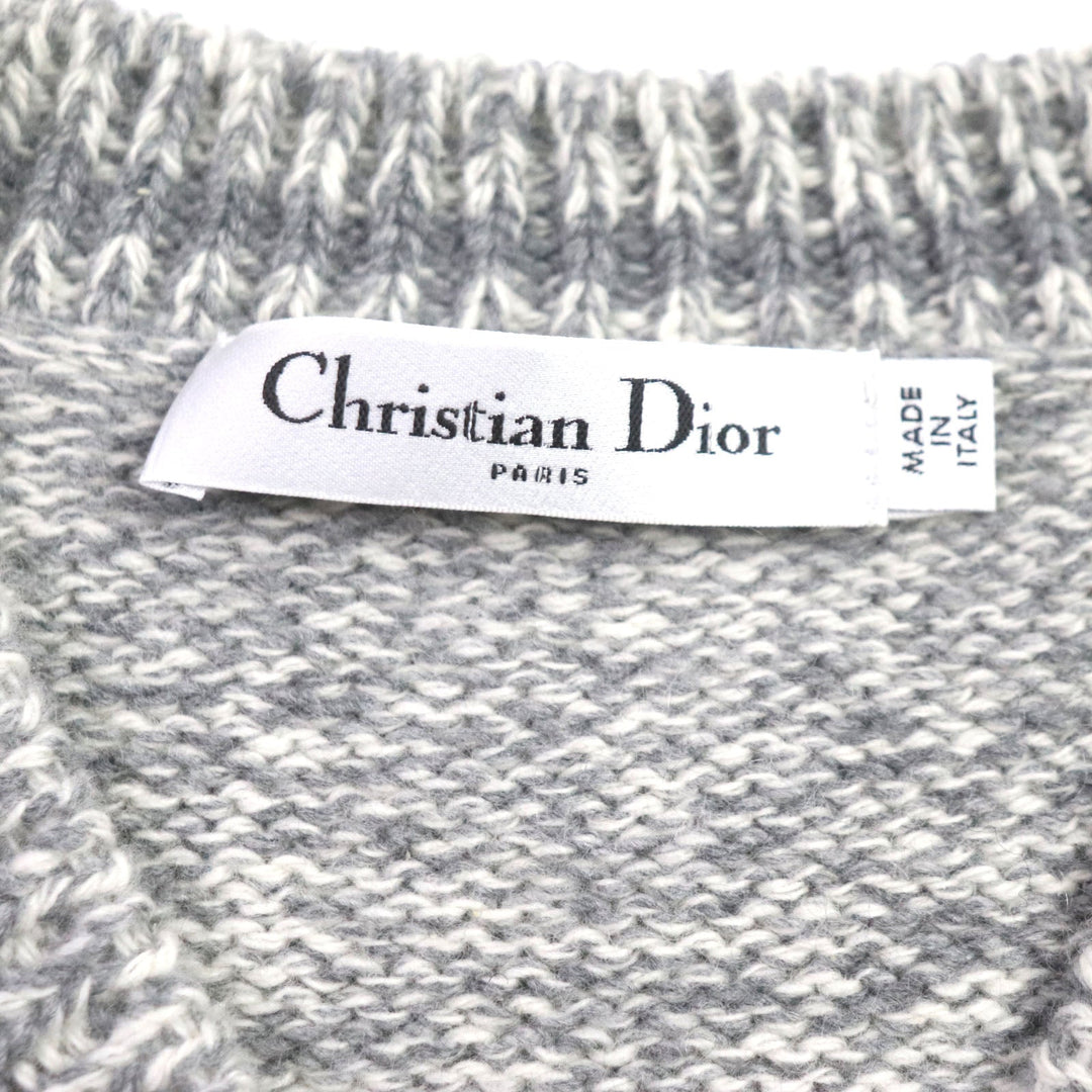 Christian Dior knit 054S01AM303 Outer material: 70% wool, Outer material: 30% cashmere gray Women 38 Used Authentic