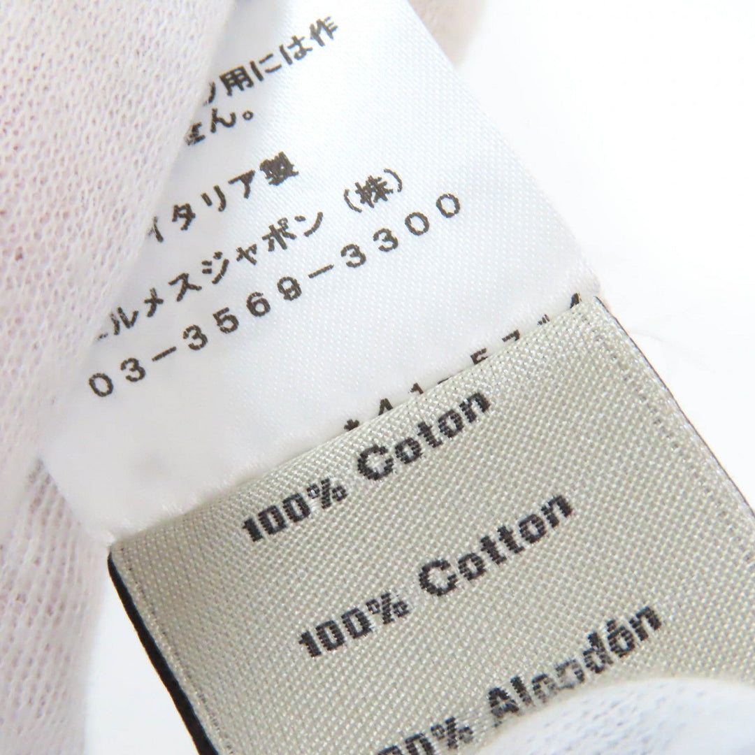 HERMES Short sleeve T-shirt Main: 100% cotton Light gray mens L Used Authentic