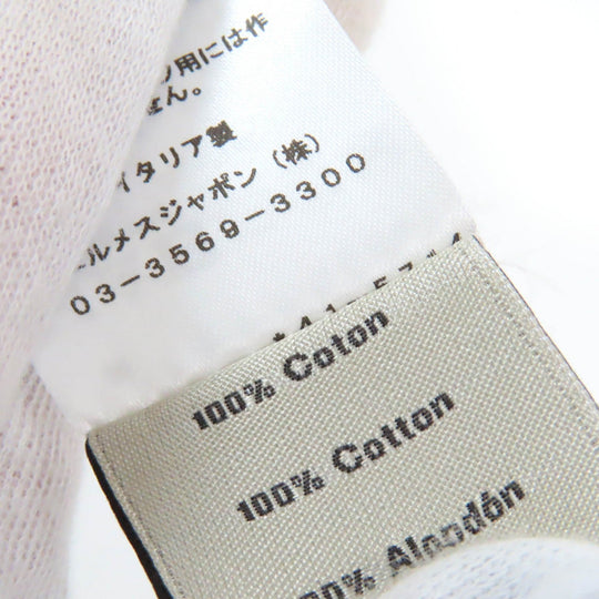 HERMES Short sleeve T-shirt Main: 100% cotton Light gray mens L Used Authentic