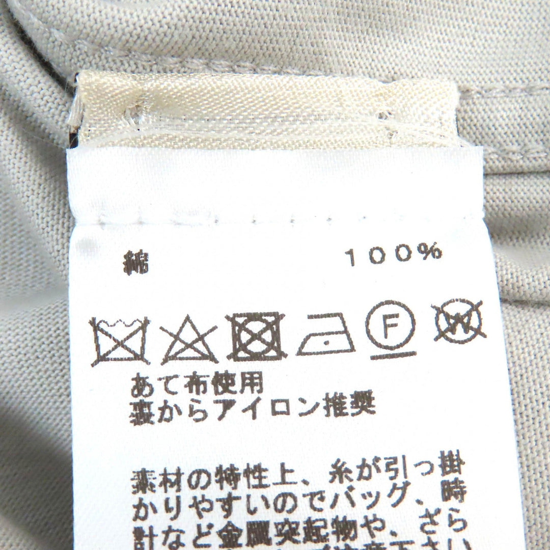 HERMES Short sleeve T-shirt Main: 100% cotton Light gray mens L Used Authentic