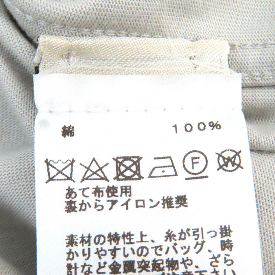 HERMES Short sleeve T-shirt Main: 100% cotton Light gray mens L Used Authentic