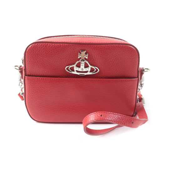 Vivienne Westwood Shoulder Bag Main: Leather Red Rachel Women Used Authentic