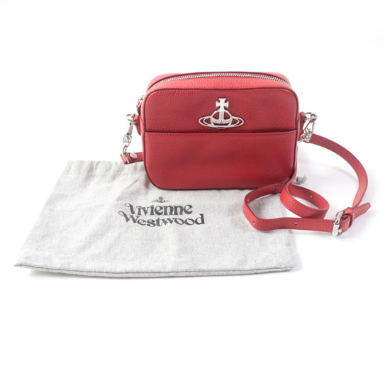 Vivienne Westwood Shoulder Bag Main: Leather Red Rachel Women Used Authentic
