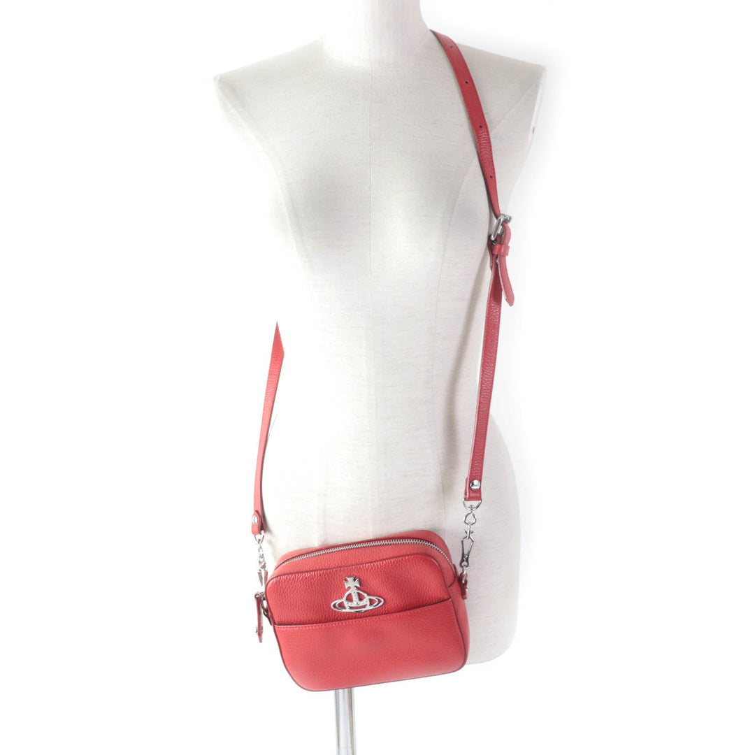Vivienne Westwood Shoulder Bag Main: Leather Red Rachel Women Used Authentic