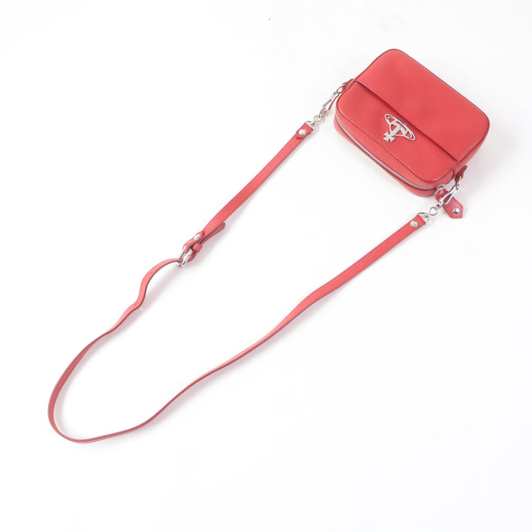 Vivienne Westwood Shoulder Bag Main: Leather Red Rachel Women Used Authentic