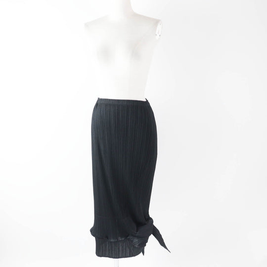 PLEATS PLEASE Long skirt PP71-JG207 Main: 100% polyester black Women 3 Used Authentic