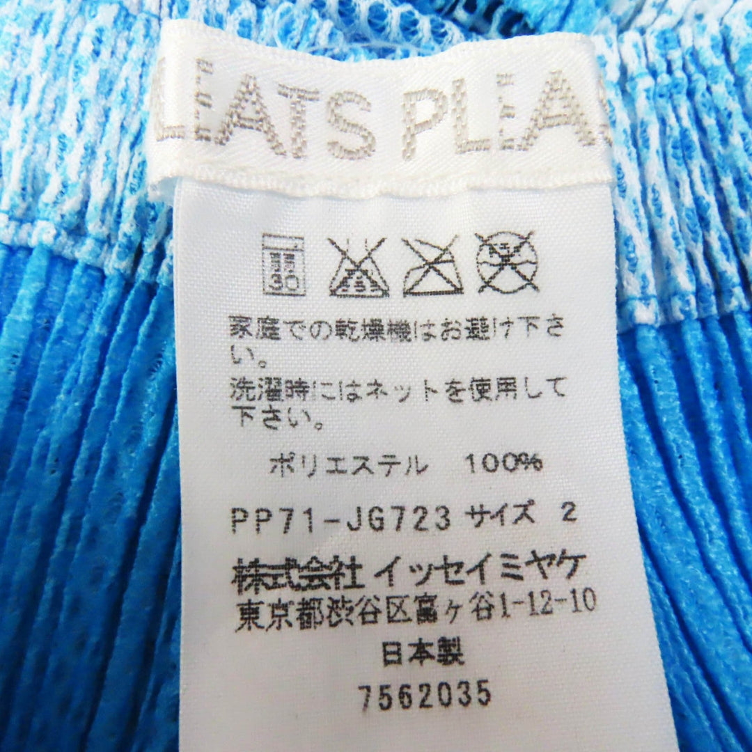 PLEATS PLEASE Long skirt PP71-JG723 Main: 100% polyester Light blue white Women 2 Used Authentic