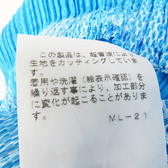 PLEATS PLEASE Long skirt PP71-JG723 Main: 100% polyester Light blue white Women 2 Used Authentic