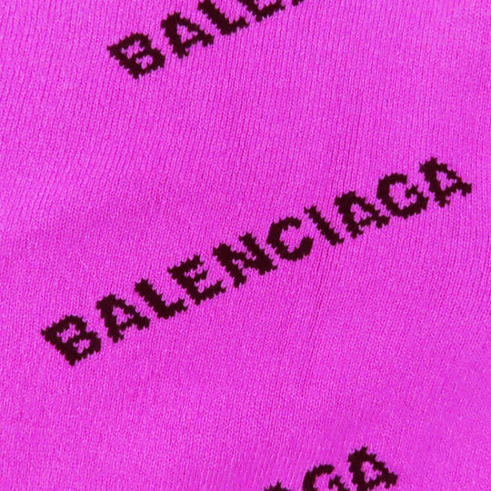 BALENCIAGA knit 510243 Outer material: 96% wool, Outer material: 4% nylon Pink black Women 34 Used Authentic