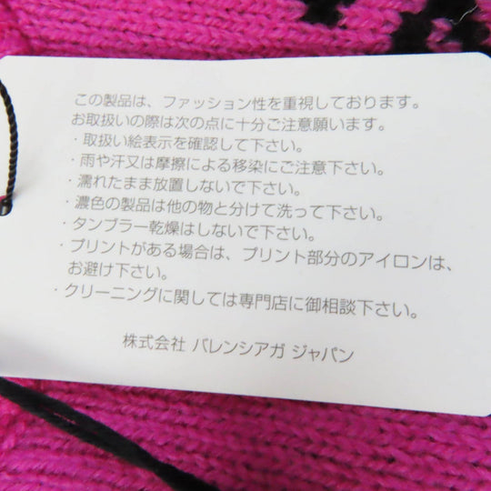 BALENCIAGA knit 510243 Outer material: 96% wool, Outer material: 4% nylon Pink black Women 34 Used Authentic