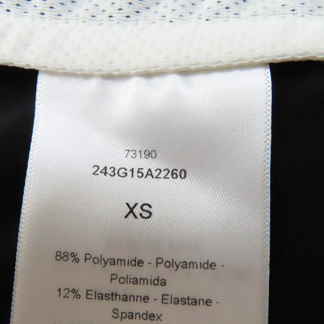 Christian Dior Hoodie 243G15A2260 Outer material: 88% nylon, Outer material: 12% polyurethane, Part: 84% polyester, Part: 16% polyurethane Black White Sleeveless Technical Jersey Zip Hoodie DIOR VIBE Women XS Used Authentic