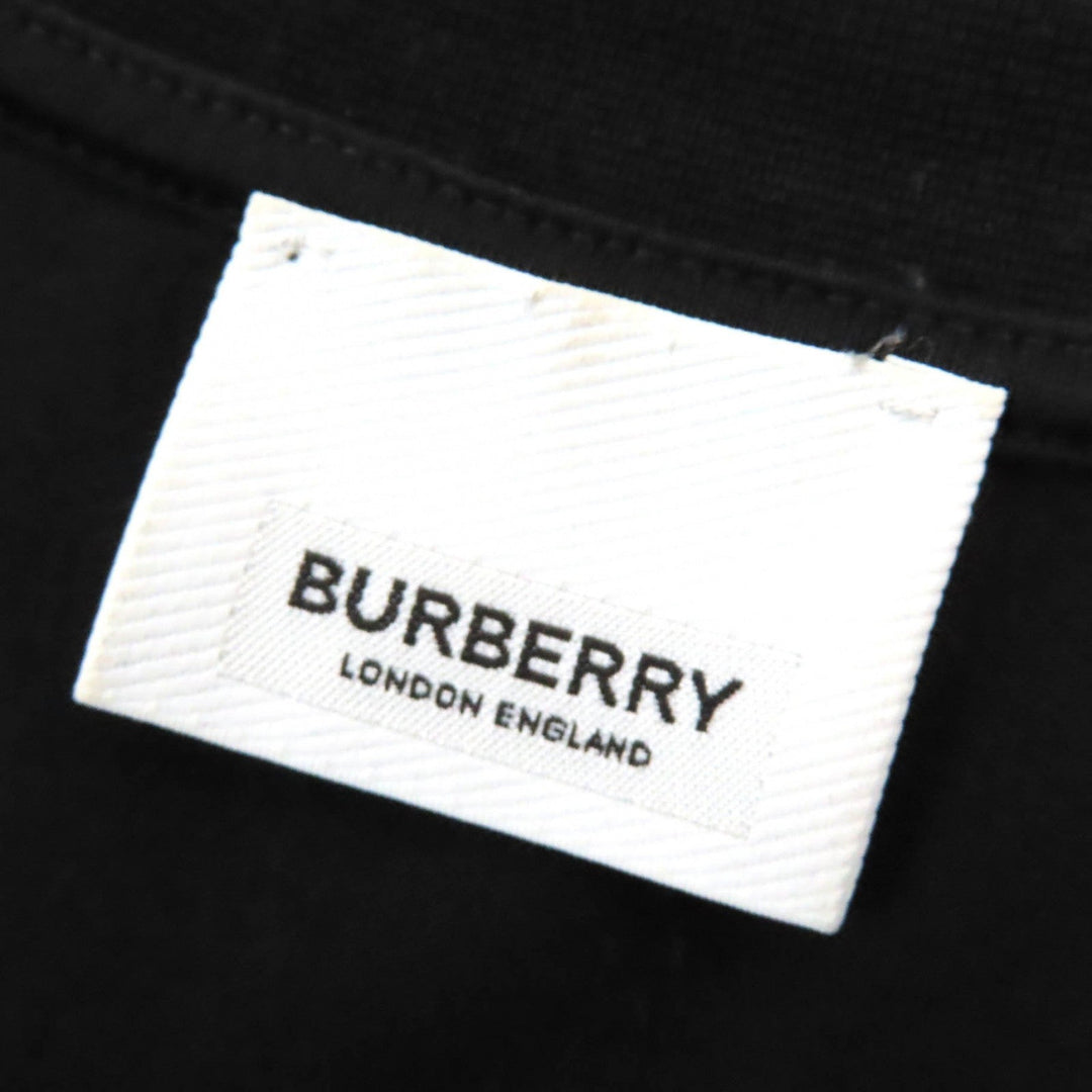 BURBERRY Short sleeve T-shirt 802237202 Main: 100% cotton, Part: 97% cotton, Part: 3% elastane (polyurethane) black mens XXS Used Authentic