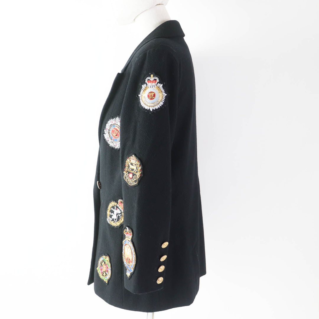 CHANEL Jacket 21770 Outer material: , Not specified (100% wool) black Wappen Women 38 Used Authentic