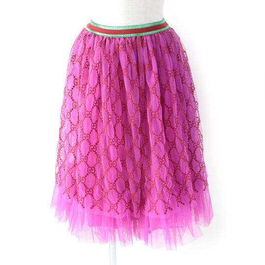 GUCCI skirt 552866 Outer material: nylon 100% pink Women 12 Used Authentic