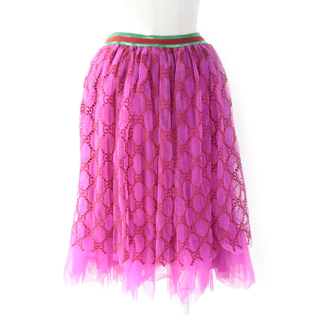 GUCCI skirt 552866 Outer material: nylon 100% pink Women 12 Used Authentic