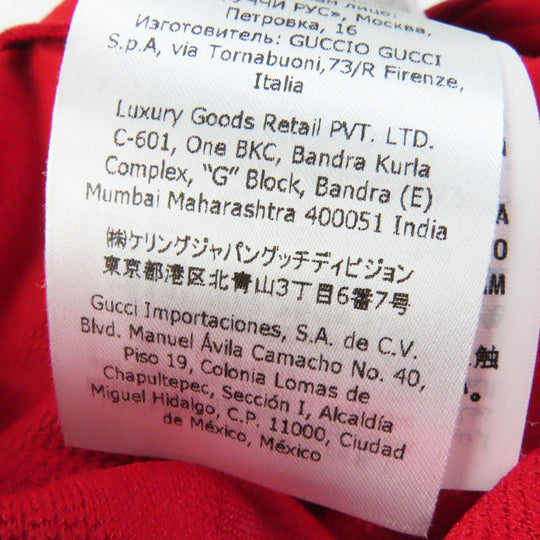GUCCI one piece 653412 Main: 100% polyester, Trimming: 72% polyester, 25% nylon, 3% polyurethane Red Women M Used Authentic