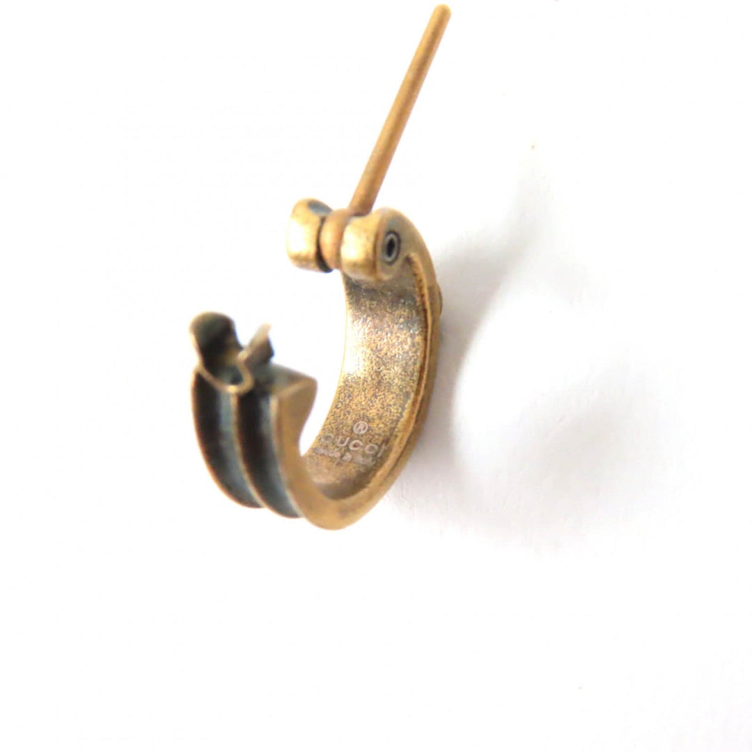 GUCCI Pierce 548776 Metals, Plated Color Stones multicolor Double G Women Used Authentic