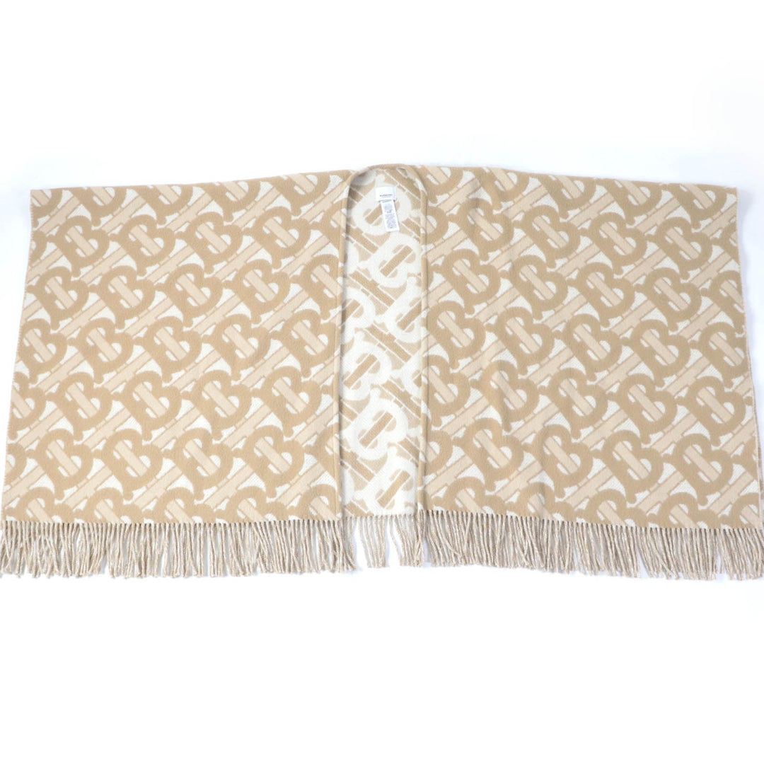 BURBERRY poncho 8022741 Main: 90% wool, Main: 10% cashmere beige Women 137�~140cm Used Authentic
