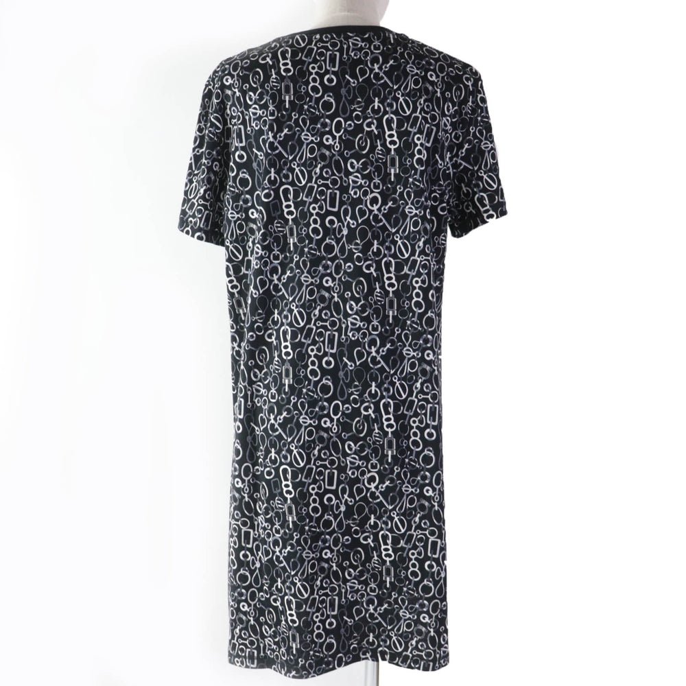 HERMES one piece 3H4514DR Main: 100% cotton, Part: 98% cotton, Part: 2% elastane (polyurethane) black Do RE BOUCLES Women 44 Used Authentic