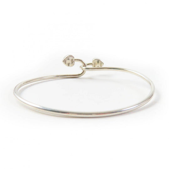TIFFANY&Co. Bangle Main: AG925, Part: 750 Silver gold Double heart Women Used Authentic