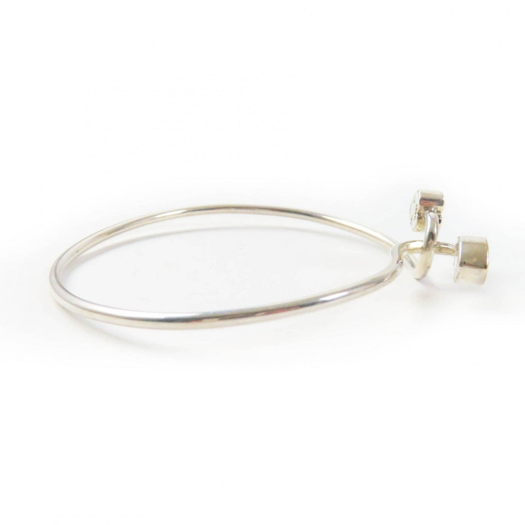 TIFFANY&Co. Bangle Main: AG925, Part: 750 Silver gold Double heart Women Used Authentic