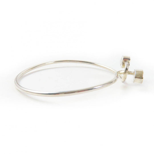 TIFFANY&Co. Bangle Main: AG925, Part: 750 Silver gold Double heart Women Used Authentic