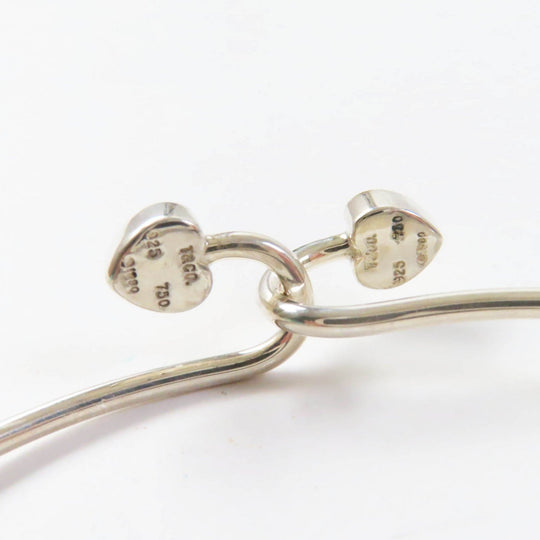 TIFFANY&Co. Bangle Main: AG925, Part: 750 Silver gold Double heart Women Used Authentic