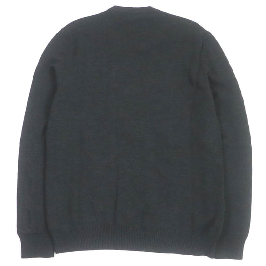 HERMES sweater Main: 100% wool Dark gray mens L Used Authentic