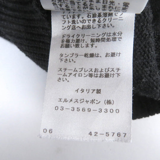 HERMES sweater Main: 100% wool Dark gray mens L Used Authentic