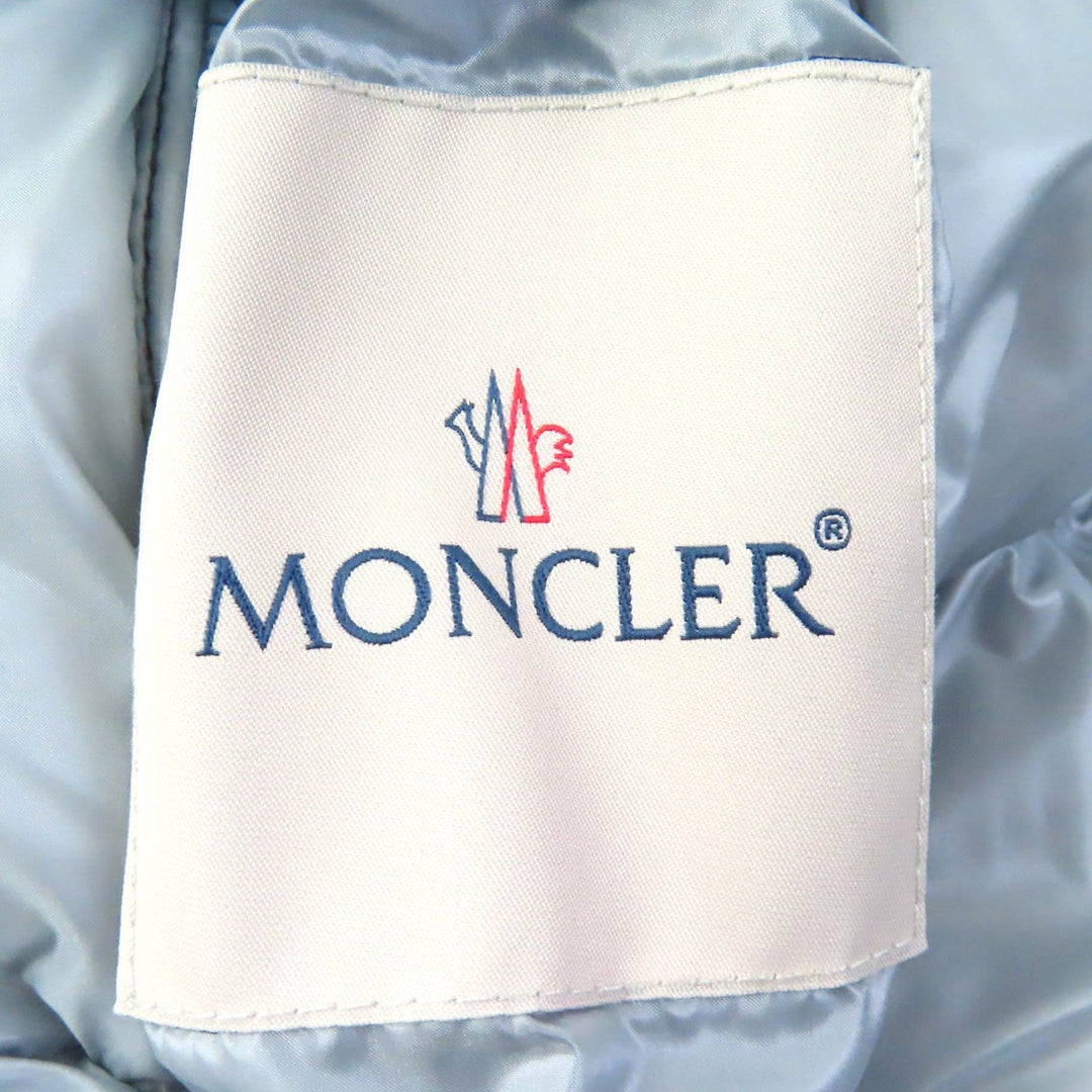 MONCLER Down vest Outer: 100% polyester, Lining: 100% nylon, Filling: 90% down, Filling: 10% feather, Hood: 100% nylon, Hood lining: 100% nylon Light blue ACHARD VEST Women 00 Used Authentic