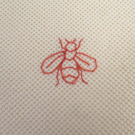 GUCCI Short sleeve polo shirt 625320 Main: 97% cotton, Main: 3% polyurethane, Part: 100% cotton, Part: 100% polyester light beige mens XS Used Authentic