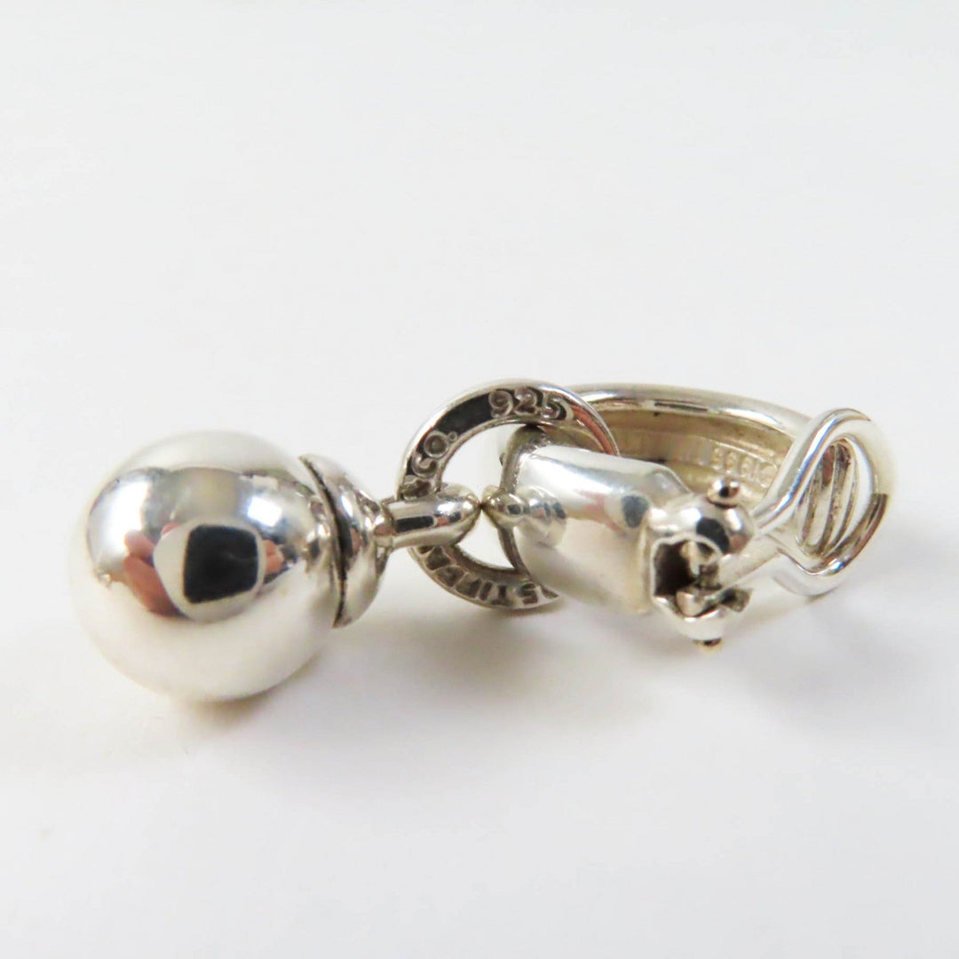 TIFFANY&Co. Earring Main: AG925 Silver Hardware Ball Hoop Earring Women Used Authentic