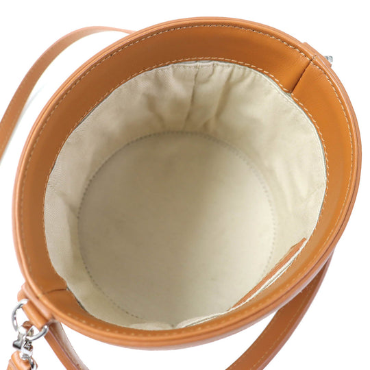 FOXEY Handbag 40944 Main: Rayon, Main: Polyester, Main: Cotton, Main: Linen, Part: Leather Brown beige PETIT PICNIC Women Used Authentic