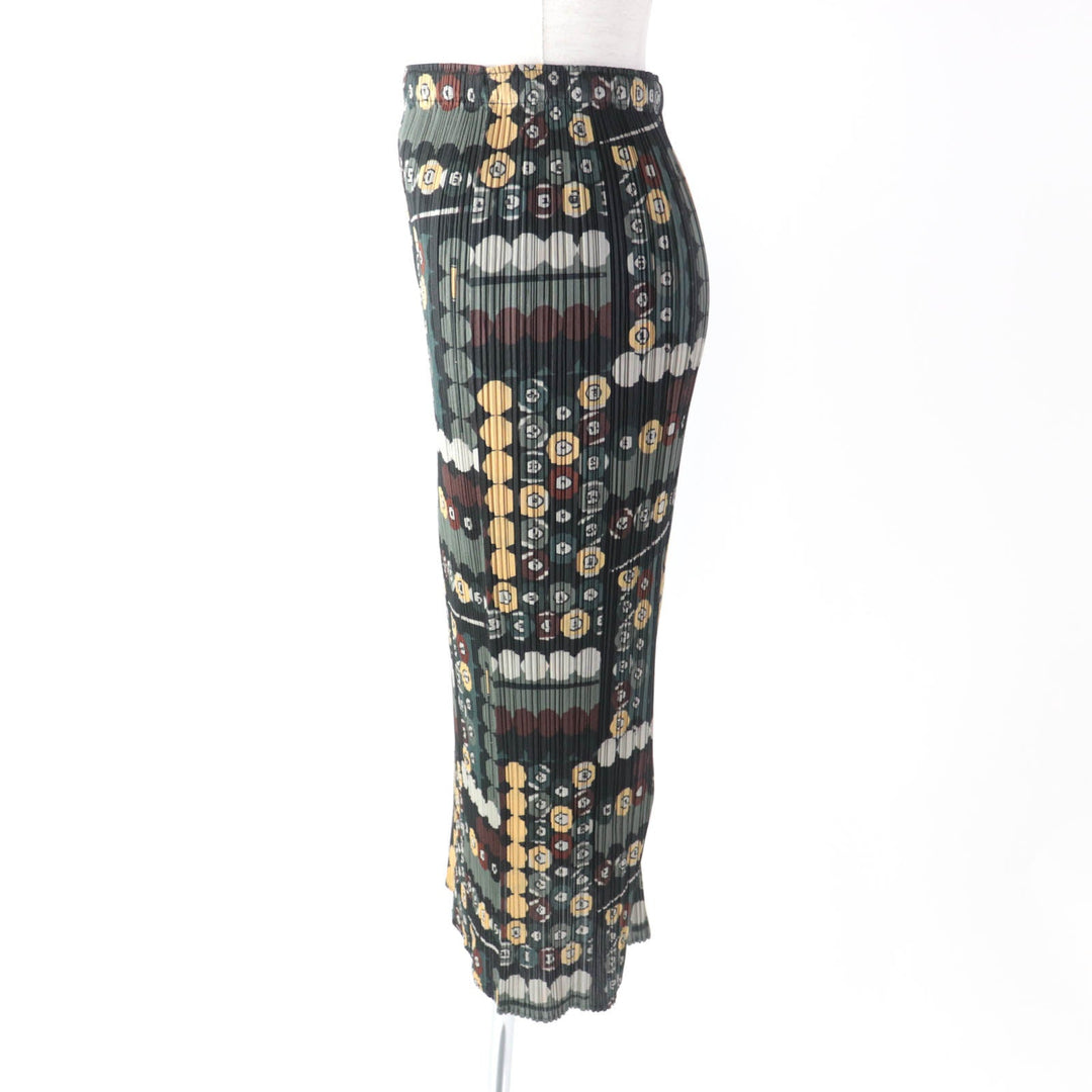 PLEATS PLEASE Long skirt PP73-JG674 Main: 100% polyester multicolor Billiards Gam Women 2 Used Authentic
