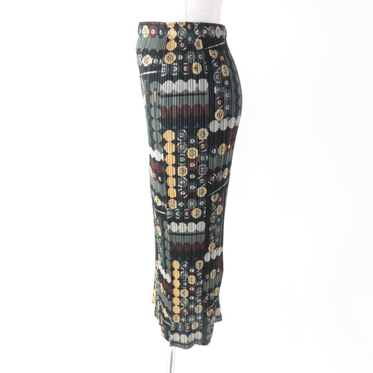 PLEATS PLEASE Long skirt PP73-JG674 Main: 100% polyester multicolor Billiards Gam Women 2 Used Authentic