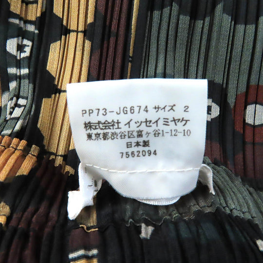 PLEATS PLEASE Long skirt PP73-JG674 Main: 100% polyester multicolor Billiards Gam Women 2 Used Authentic