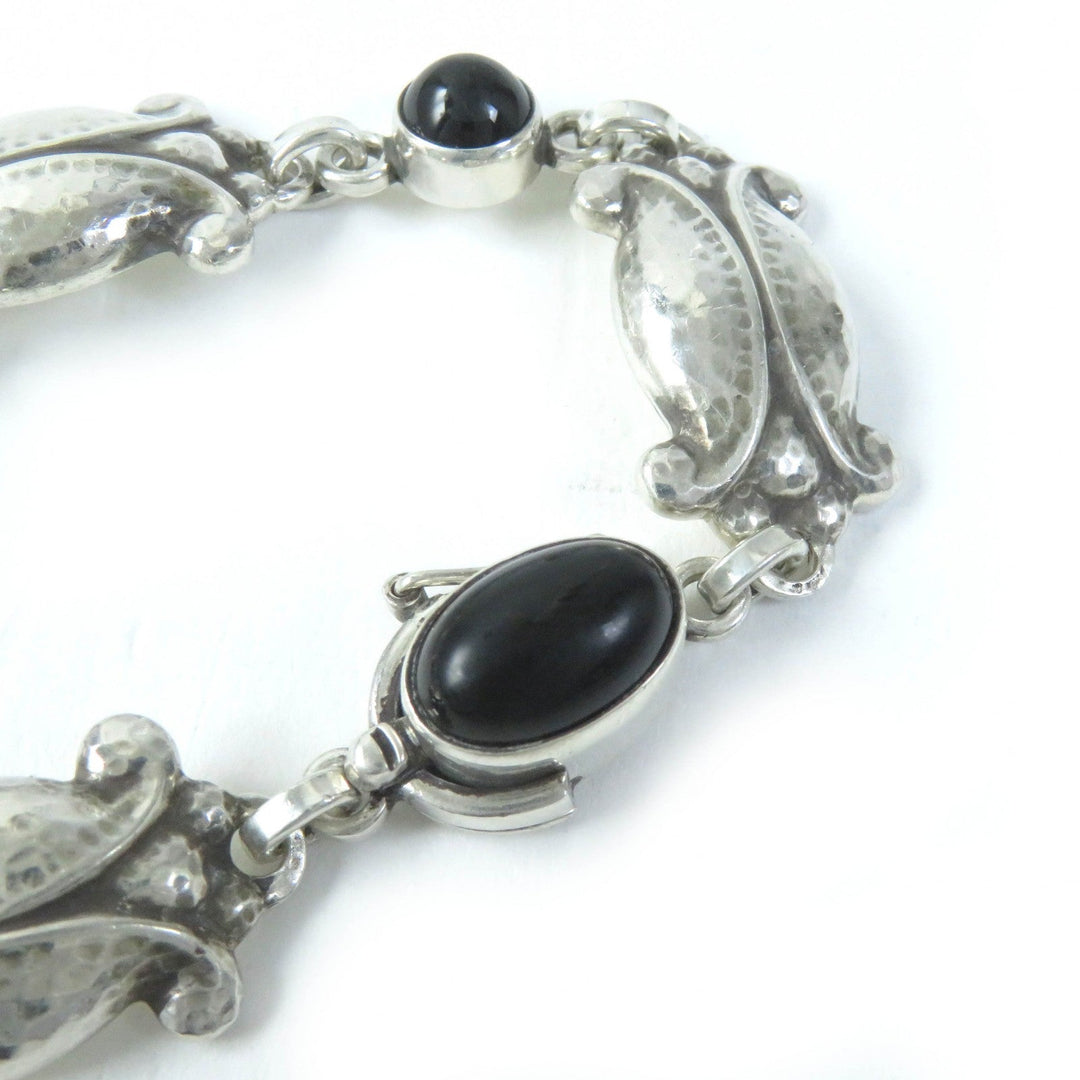 Georg Jensen bracelet 11 Main: SV925, Part: Onyx Silver black Women Used Authentic