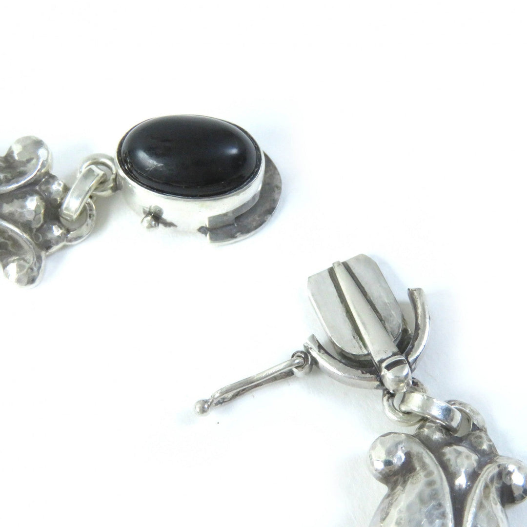 Georg Jensen bracelet 11 Main: SV925, Part: Onyx Silver black Women Used Authentic