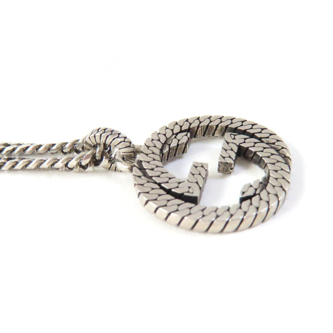GUCCI Necklace 678651 Main�FAG925 Silver Interlocking G unisex(Unisex) Used Authentic