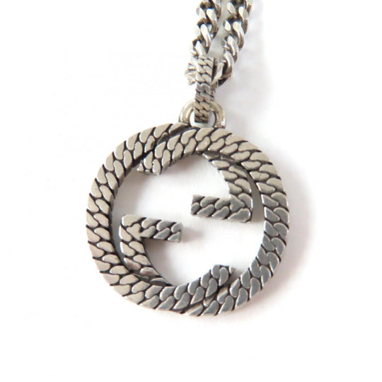 GUCCI Necklace 678651 Main�FAG925 Silver Interlocking G unisex(Unisex) Used Authentic