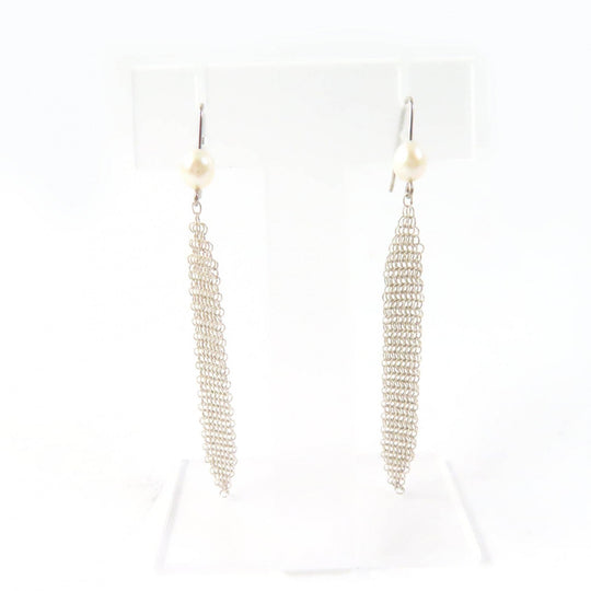 TIFFANY&Co. Pierce Main: AG925, Part: Pearl Silver Women Used Authentic