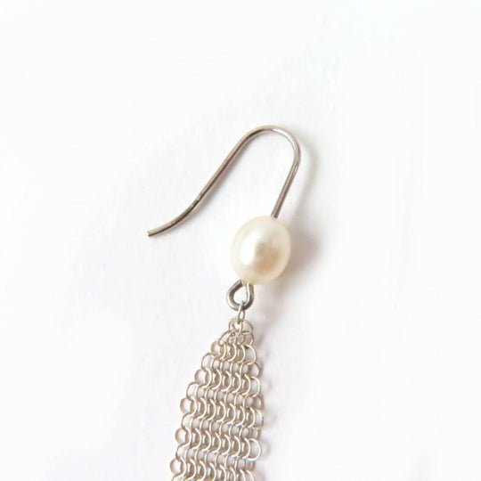 TIFFANY&Co. Pierce Main: AG925, Part: Pearl Silver Women Used Authentic