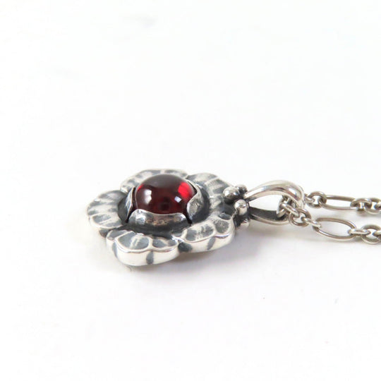 Georg Jensen Necklace Main: AG925, Part: Garnet Silver Red 2002 Year Pendant Women Used Authentic