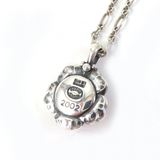 Georg Jensen Necklace Main: AG925, Part: Garnet Silver Red 2002 Year Pendant Women Used Authentic